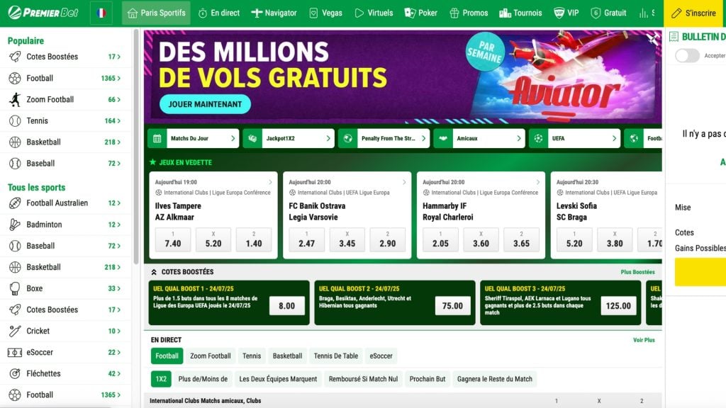 Pariez sur le foot avec Premier Bet