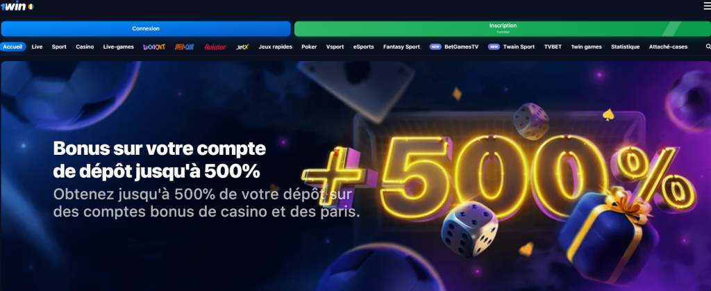 Bonus de bienvenue 1win