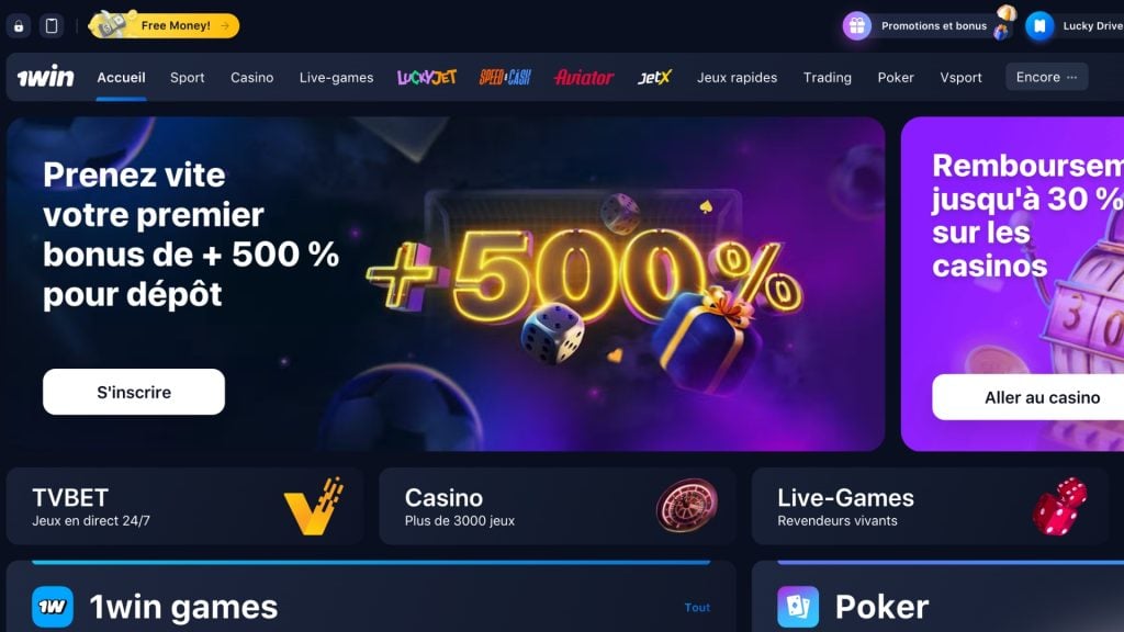 1win est l'un des sites de pari avec le plus gros boost de dépôt en Côte d'Ivoire.