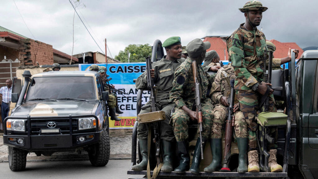 Des combattants du M23 à Goma, le 7 avril dernier.