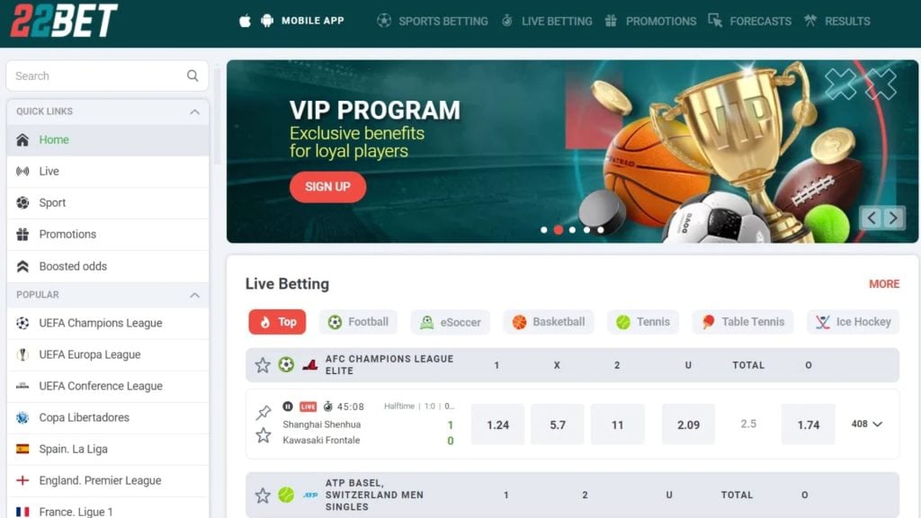22bet est un bookmaker ivoirien avec une offre de jeu de qualité