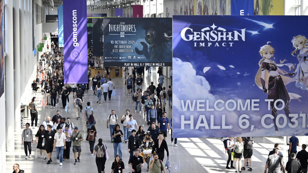 Ouverture de la Gamescom de Cologne en Allemagne, l'un des plus grands salons du jeu vidéo du 20 au 24 août 2025.