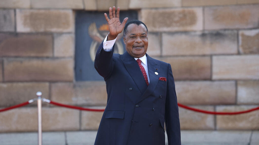 Le président de la République du Congo, Denis Sassou Nguesso, ici lors de l'investiture du président sud-africain Cyril Ramaphosa à l'Union Buildings à Pretoria, le 19 juin 2024.