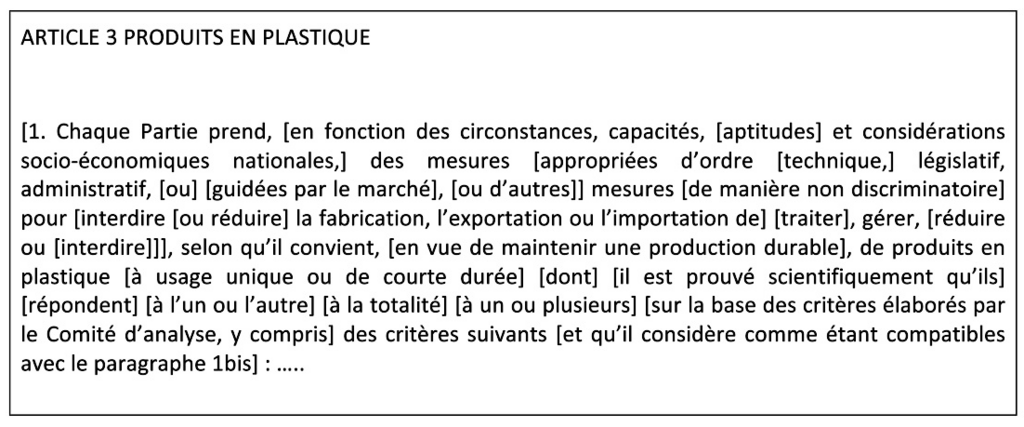 Le très débattu article 3 du futur traité plastique en cours de rédaction est encore bourré de crochets, et de contradictions selon les ONG.