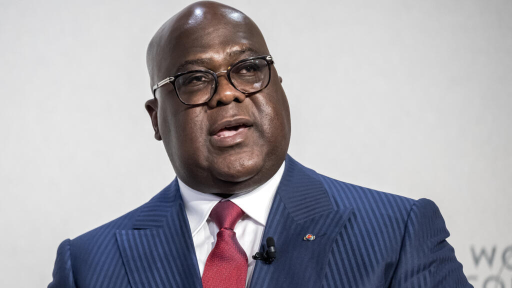 Le président de la République démocratique du Congo (RDC), Félix Tshisekedi lors d'une session de la réunion annuelle du Forum économique mondial (FEM) à Davos, le 22 janvier 2025. (Image d'illustration)