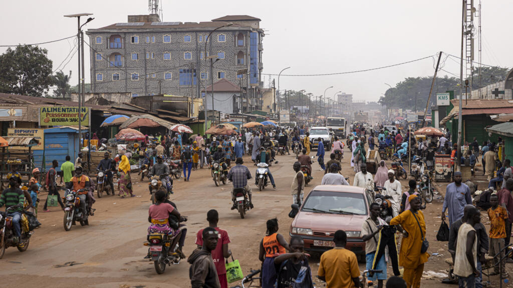 Vue générale du quartier PK5 à Bangui, le 5 mars 2025.