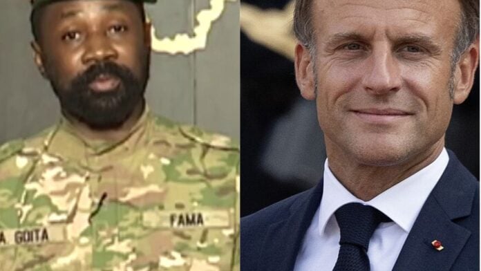 Assimi Goita et Emmanuel Macron Assimi Goita et Emmanuel Macron