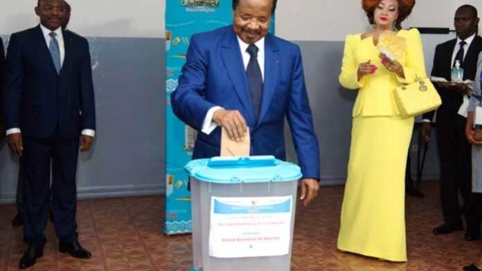 Paul Biya vote Le Président du Cameroun, Paul Biya