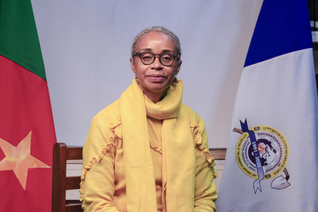 La candidate à la présidentielle camerounaise 2025, Hermine Patricia Tomaïno Njoya.