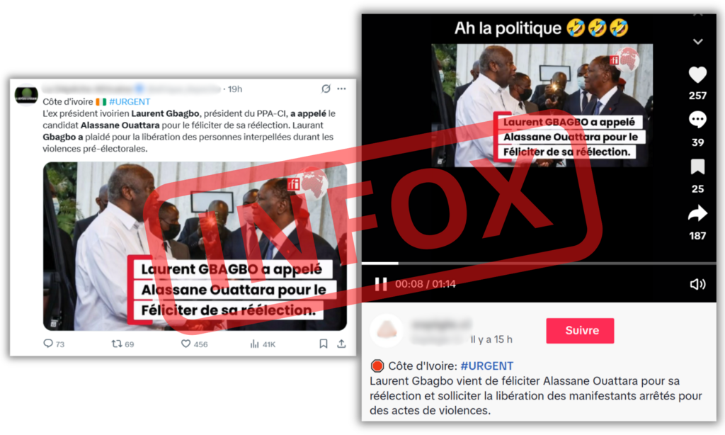 L'infox circule principalement sur WhatsApp, X, Facebook et TikTok.
