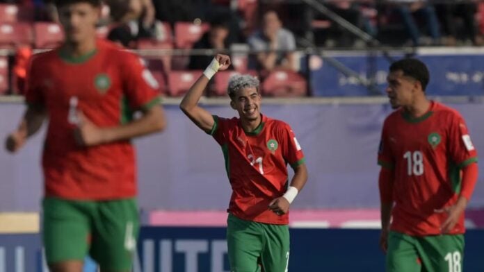 Le maroc célèbre sa victoire face à l'Espagne Le maroc célèbre sa victoire face à l'Espagne