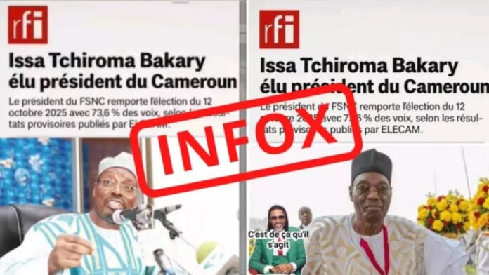 Le logo de RFI détourné pour des fausses informations Le logo de RFI détourné pour des fausses informations