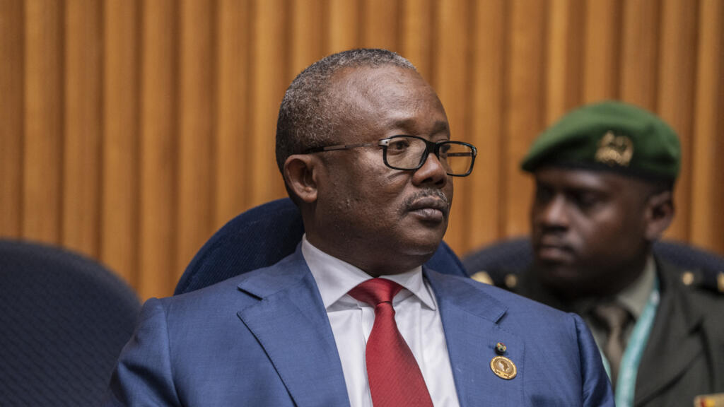 Le président de la Guinée-Bissau, Umaro Sissoco Embalo, lors d'une cérémonie de signature de l'accord de paix et de réconciliation nationale en Libye, au siège de l'UA à Addis-Abeba, le 14 février 2025. (illustration)