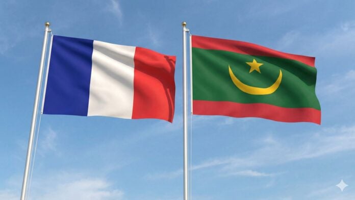 France Mauritanie Drapeaux de la France et de la Mauritanie