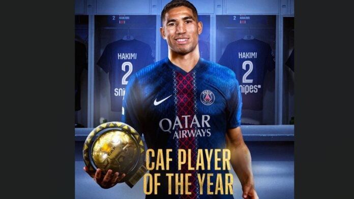 Hakimi joueur africain de l'année Hakimi joueur africain de l'année