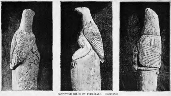 Soapstone birds on pedestals Zimbabwe Soapstone birds on pedestals Zimbabwe