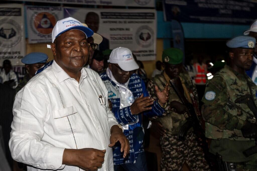 Le président de la République centrafricaine, Faustin Archange Touadéra  lors d’une réunion à Bangui le 26 juillet 2025. (Image d'illustration)