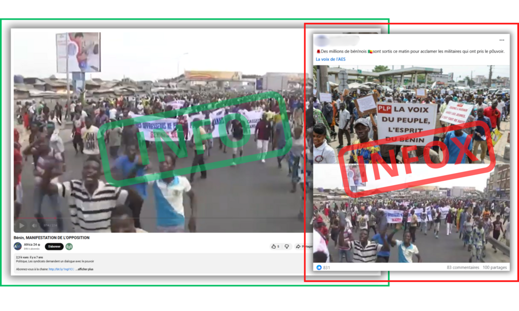 Publiée sur YouTube en 2018, cette vidéo n'a rien à voir avec les événements récents au Bénin.