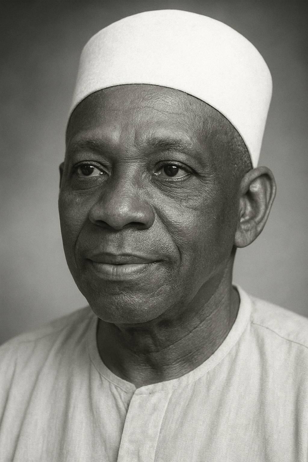 Photo en noir et blanc de l'écrivain tanzanien, Shaaban Robert.