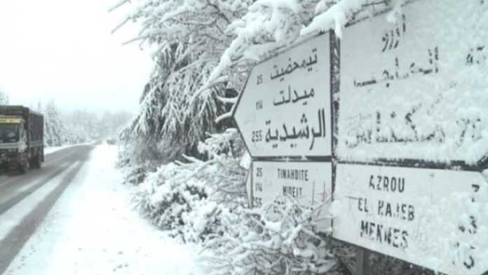 La neige au Maroc Chutes de neige au Maroc