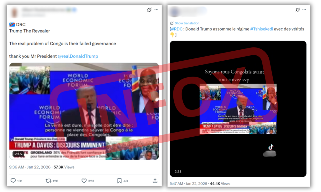 L'infox circule sur TikTok, X, Facebook et WhatsApp.