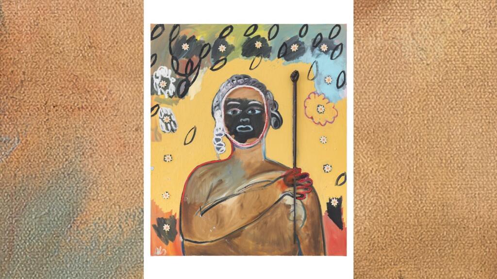 Œuvre de l’artiste Atsoupé, exposée dans « Dans la Splendeur de la nuit », à la galerie Anne de Villepoix, Paris.