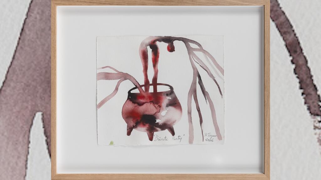 Barthélémy Toguo : « Private party » (2006), exposé dans « Dans la Splendeur de la nuit », à la galerie Anne de Villepoix, Paris.