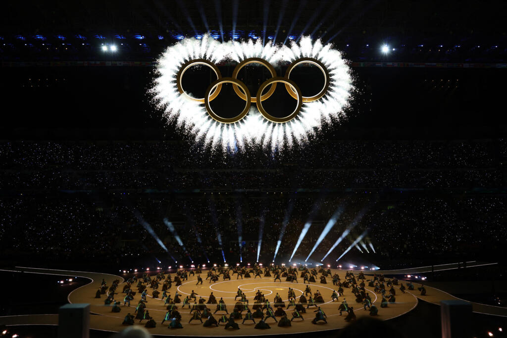 Les anneaux olympiques.