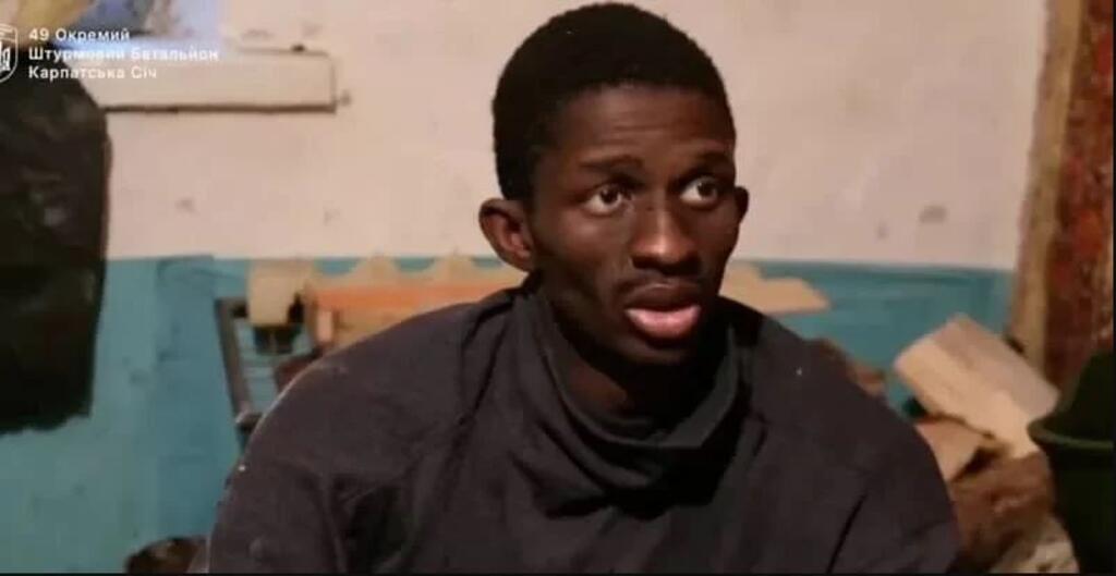 Une capture d'écran du Sénégalais Malick Diop, parti faire ses études à Nijni Novgorod, et désormais prisonnier par les Ukrainiens.