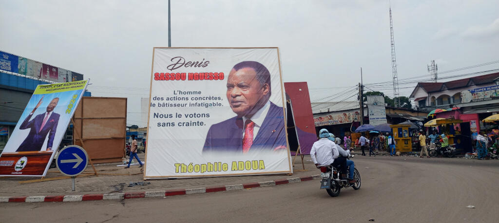 Affiches de campagne des candidats à la présidentielle du 16 mars 2026 au Congo-Brazzaville