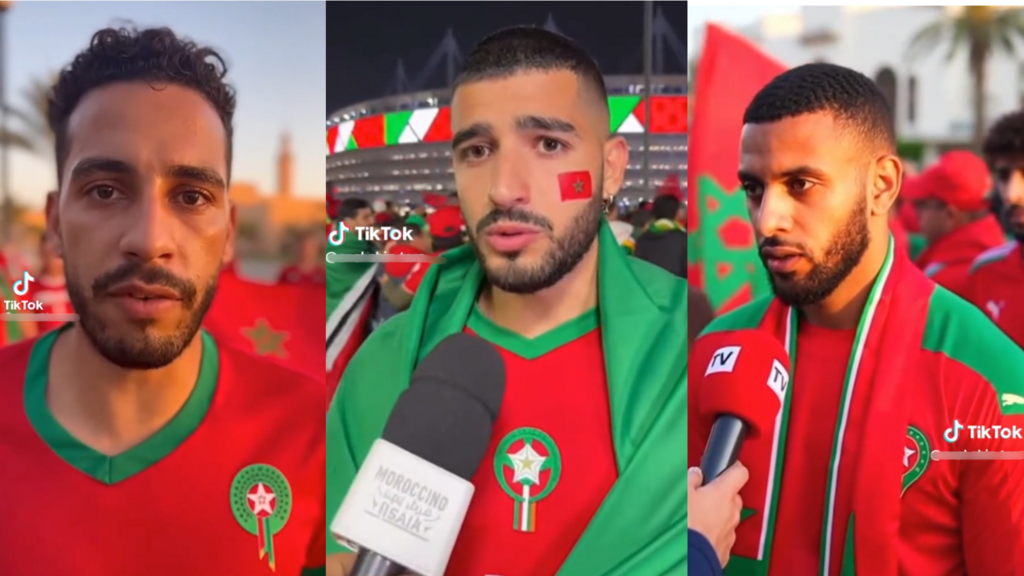 Galerie de portraits de supporters marocains créés par IA.