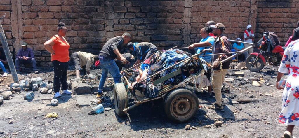 L'incendie du Toi Market a détruit plus de 250 échoppes, à Nairobi, le 16 mars 2026.