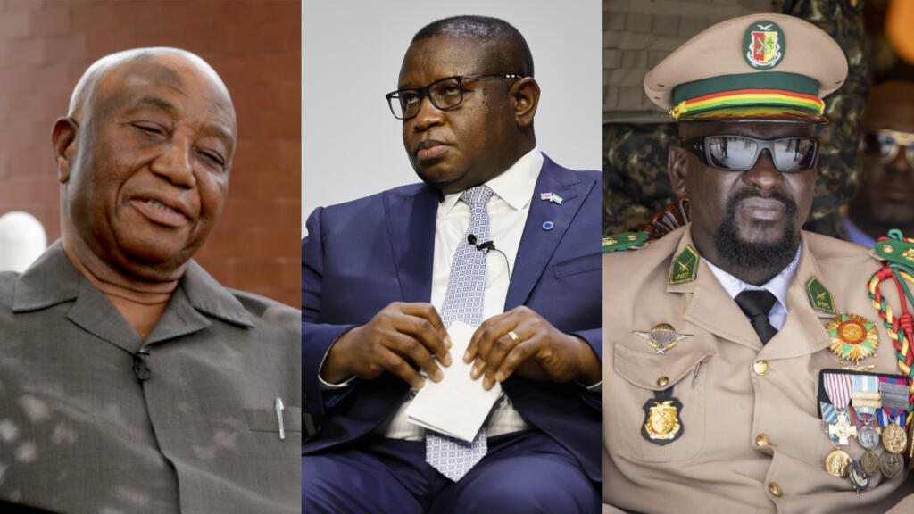 De gauche à droite : le président libérien Joseph Boakai, le président sierra Leonais J. Maada Bio et le président guinéen Mamady Doumbouya (Image d'illustration).