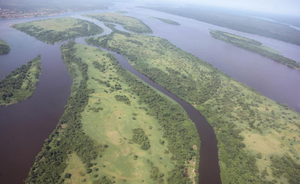Vue du bassin du Congo, près de Kisangani, RDC. (Image d'illustration)