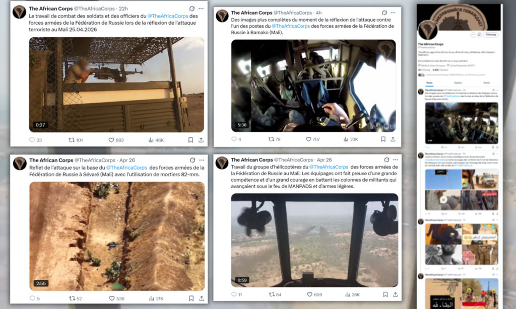 Sur X, le compte officiel d'Africa Corps est très actif ces dernières 48 heures.